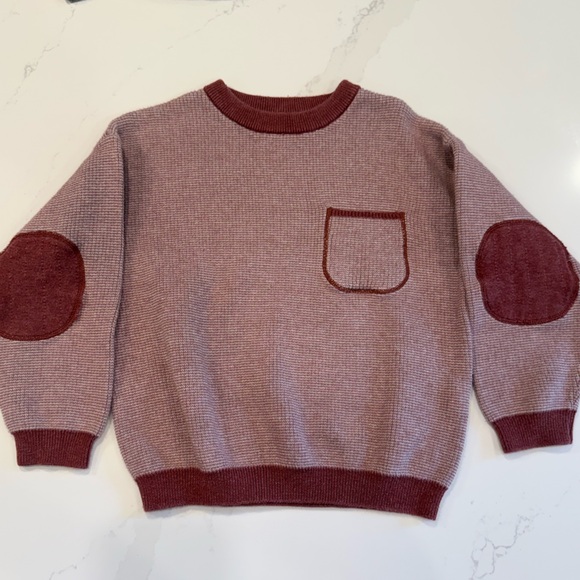 Zara Green and Burgundy Crewneck Sweaters - Picture 4 of 9